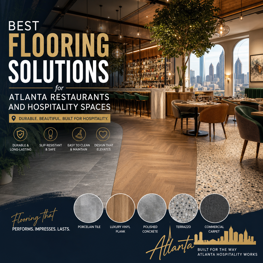 hospitality flooring illustration for Best Flooring Solutions for Atlanta Restaurants and Hospitality Spaces