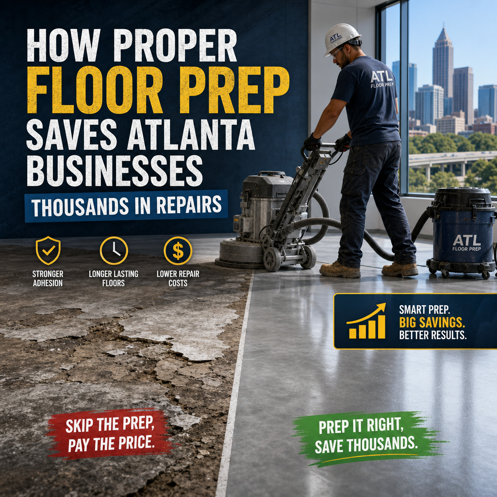 Illustration of How Proper Floor Prep Saves Atlanta Businesses Thousands in Repairs