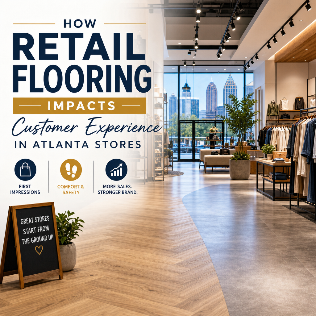 Illustration of How Retail Flooring Impacts Customer Experience in Atlanta Stores