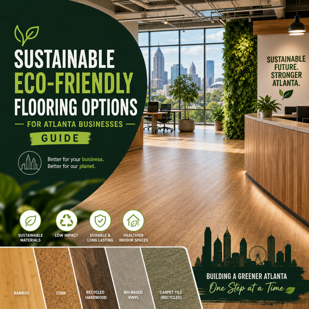 Illustration of Sustainable Eco-Friendly Flooring Options for Atlanta Businesses Guide