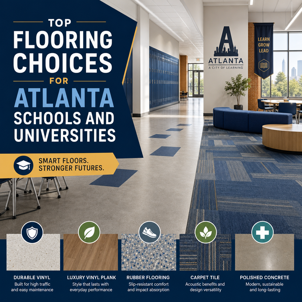 educational flooring choices illustration for Top Flooring Choices for Atlanta Schools and Universities