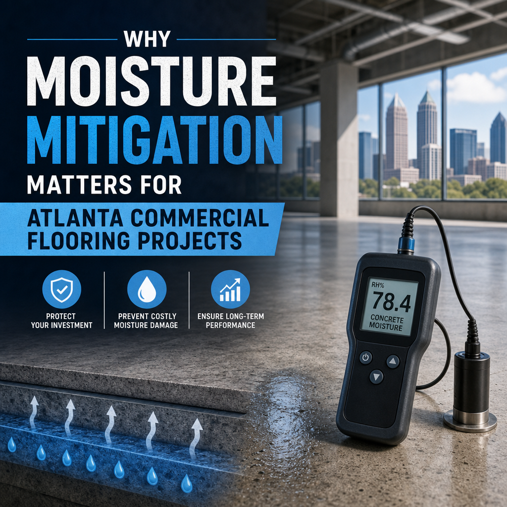 Illustration of Why Moisture Mitigation Matters for Atlanta Commercial Flooring Projects