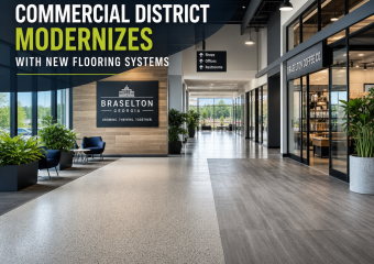 commercial flooring systems illustration for Braselton Commercial District Modernizes with New Flooring Systems