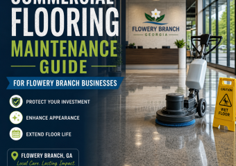 Illustration of Commercial Flooring Maintenance Guide for Flowery Branch Businesses