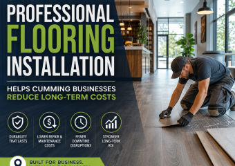 Illustration of Professional Flooring Installation Helps Cumming Businesses Reduce Long-Term Costs