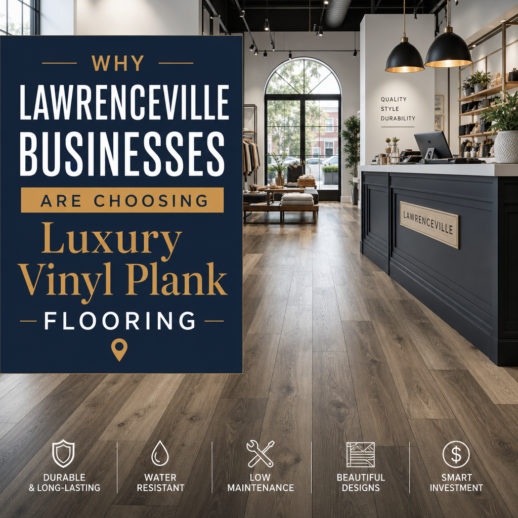 Illustration of Why Lawrenceville Businesses Are Choosing Luxury Vinyl Plank Flooring